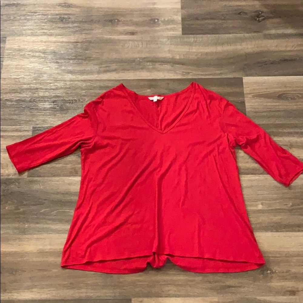 VS Red 3/4 length cotton/polyester T-shirt L